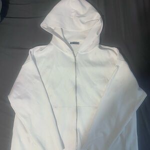 Zara Off-White Zip-Up Jacket